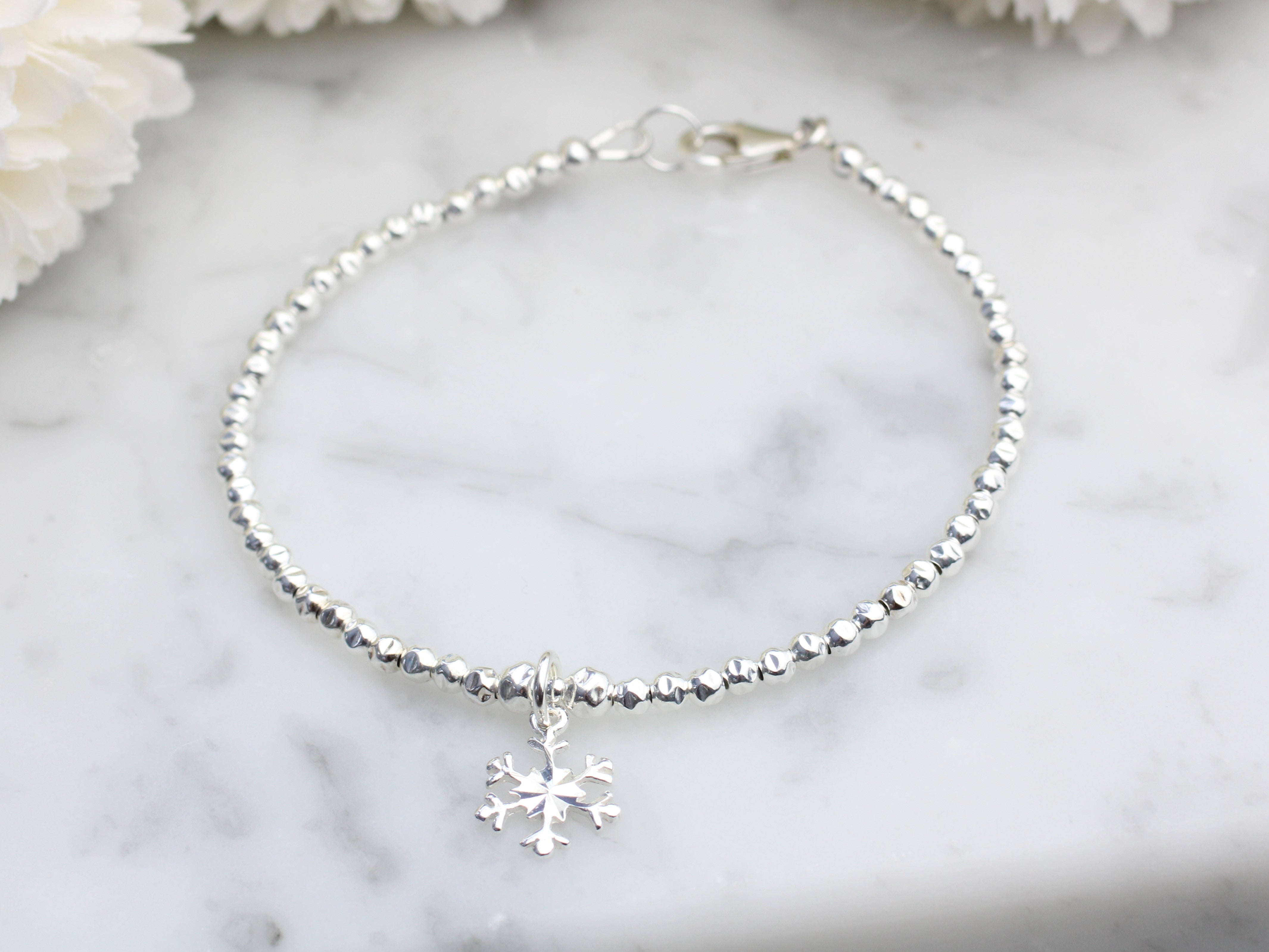 Silver hot sale snowflake bracelet