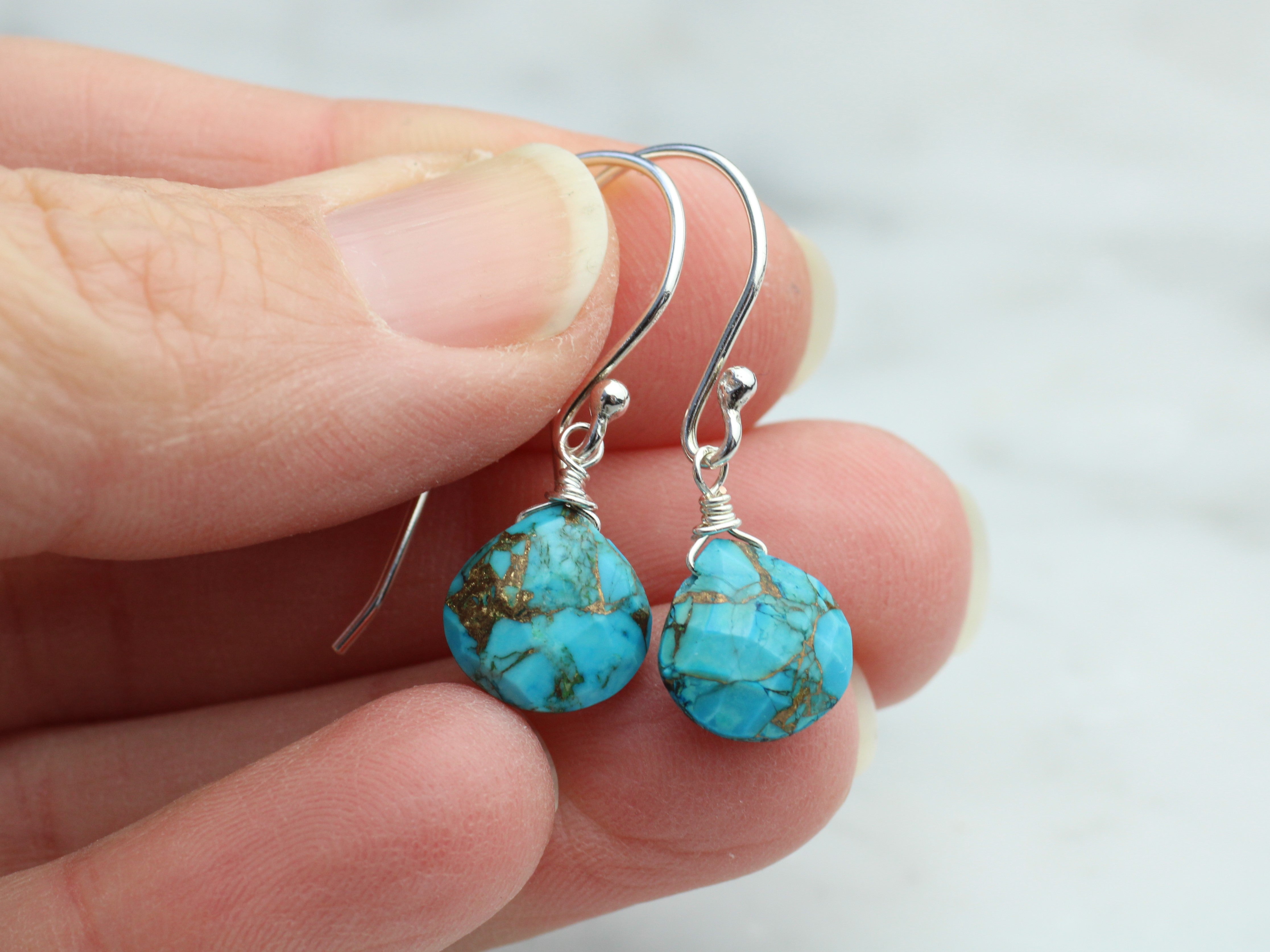 Vintage Drop Turquoise sold Earrings