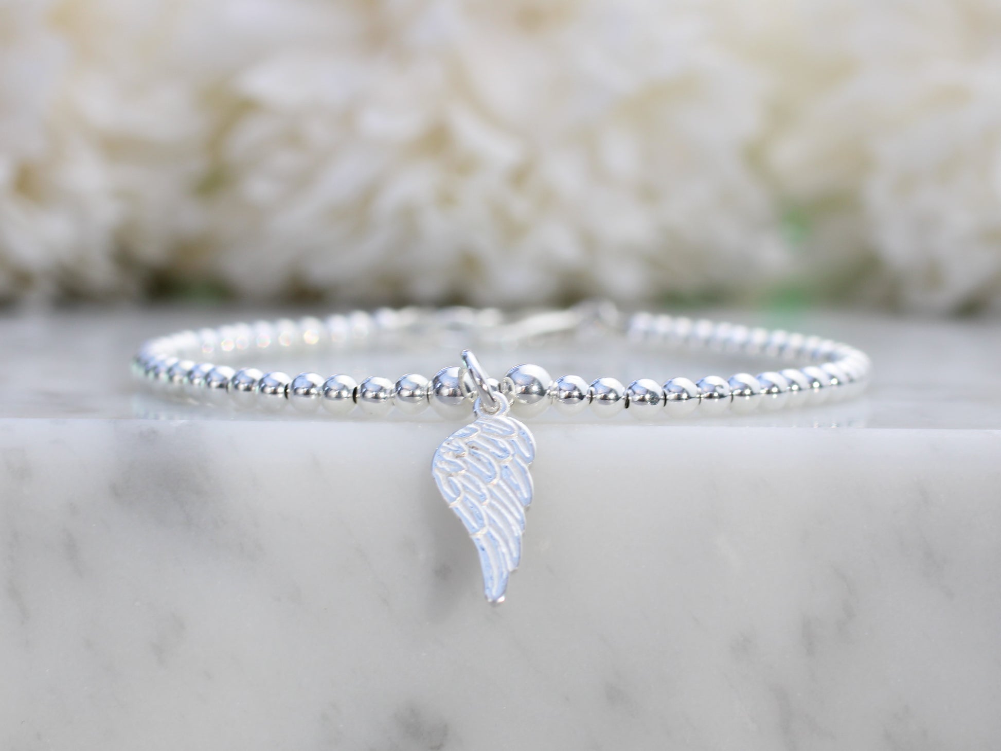 angel wing bracelet sterling silver