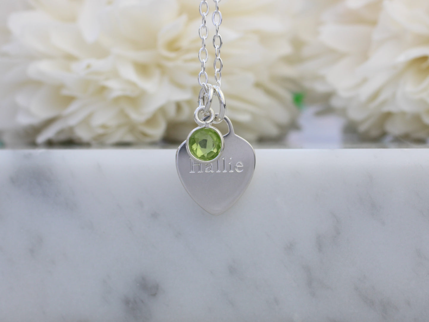 Personalised birthstone necklace for Granddaughter.