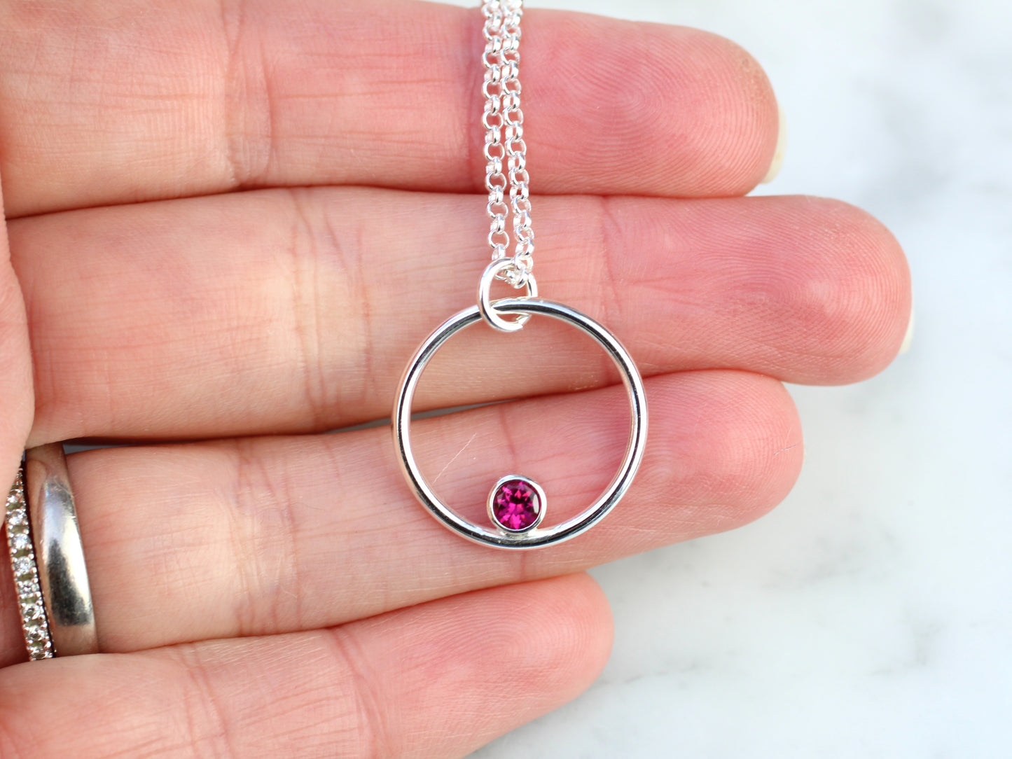 Forever birthstone pendant.