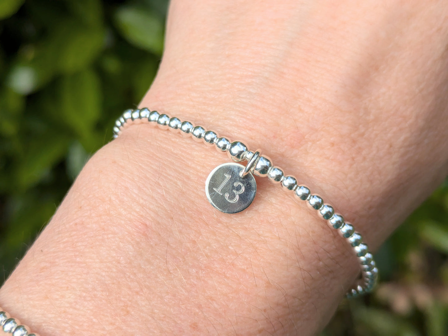 13th birthday bracelet in sterling silver.