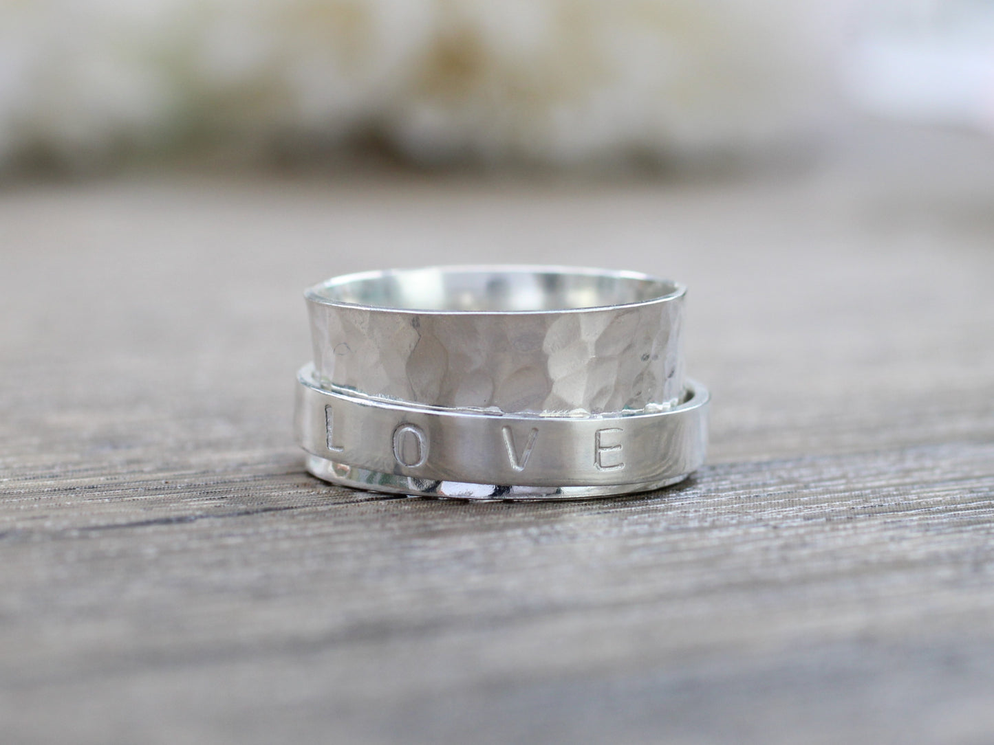 personalised spinner ring