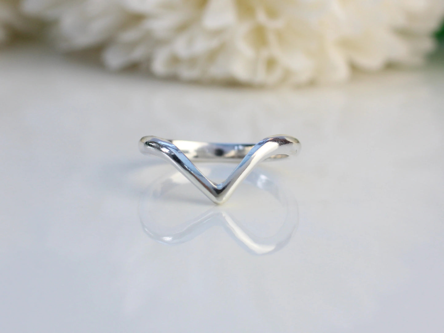 Sterling silver wishbone ring