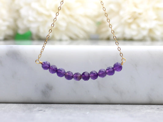 amethyst gemstone necklace