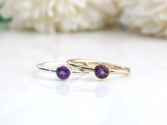 amethyst gemstone ring