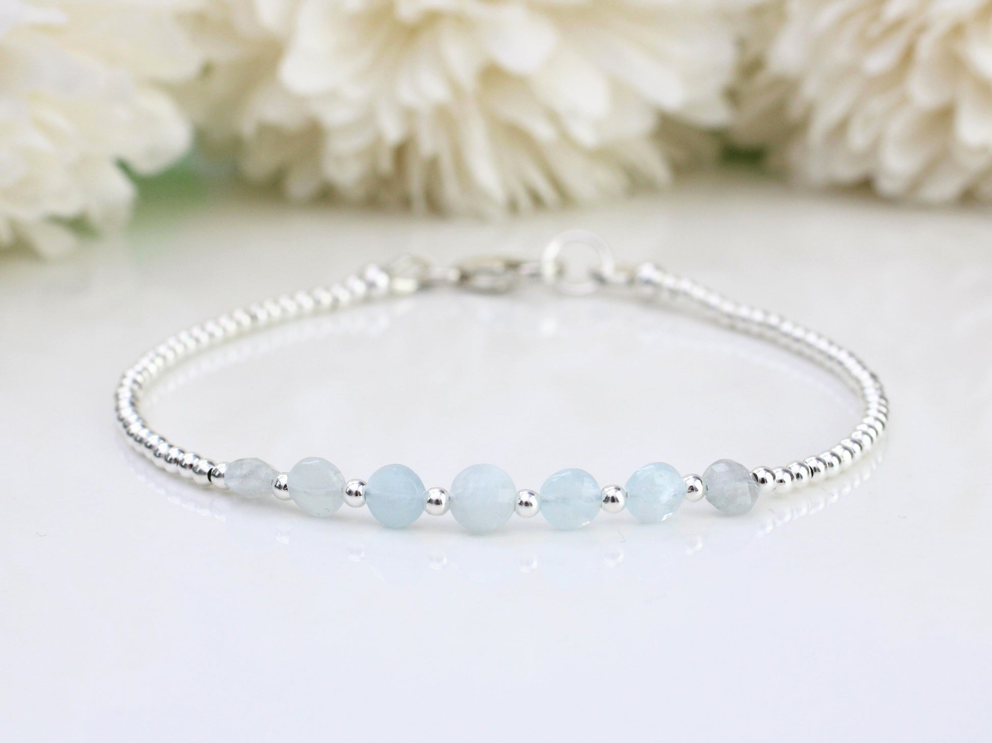 Aquamarine ankle bracelet 