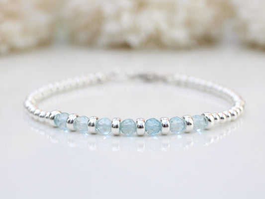 blue topaz bracelet in silver