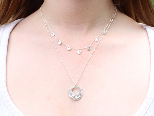 daisy chain layering necklaces