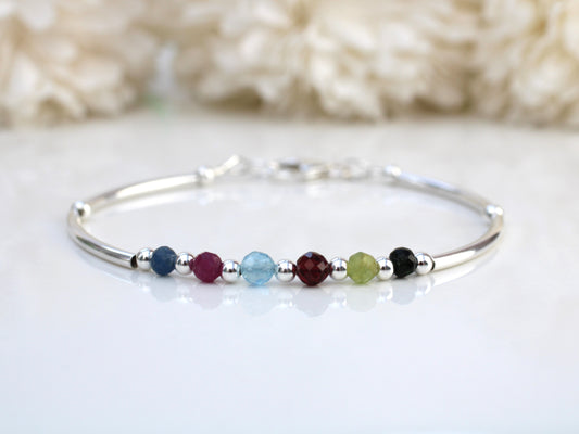 family birthstone bracelet