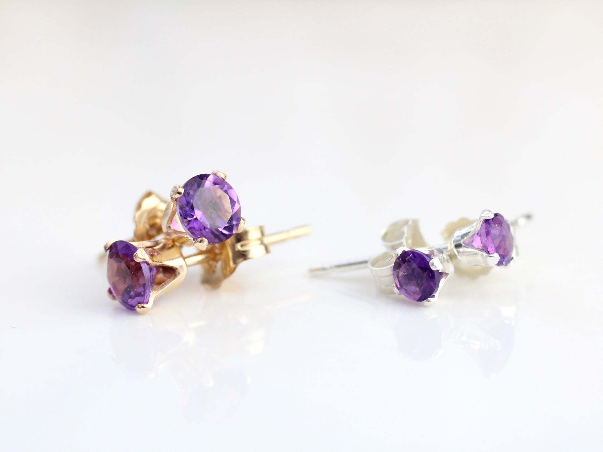 february amethyst birthstone earrings