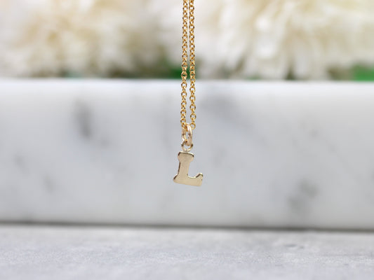 gold initial necklace for granddaughter
