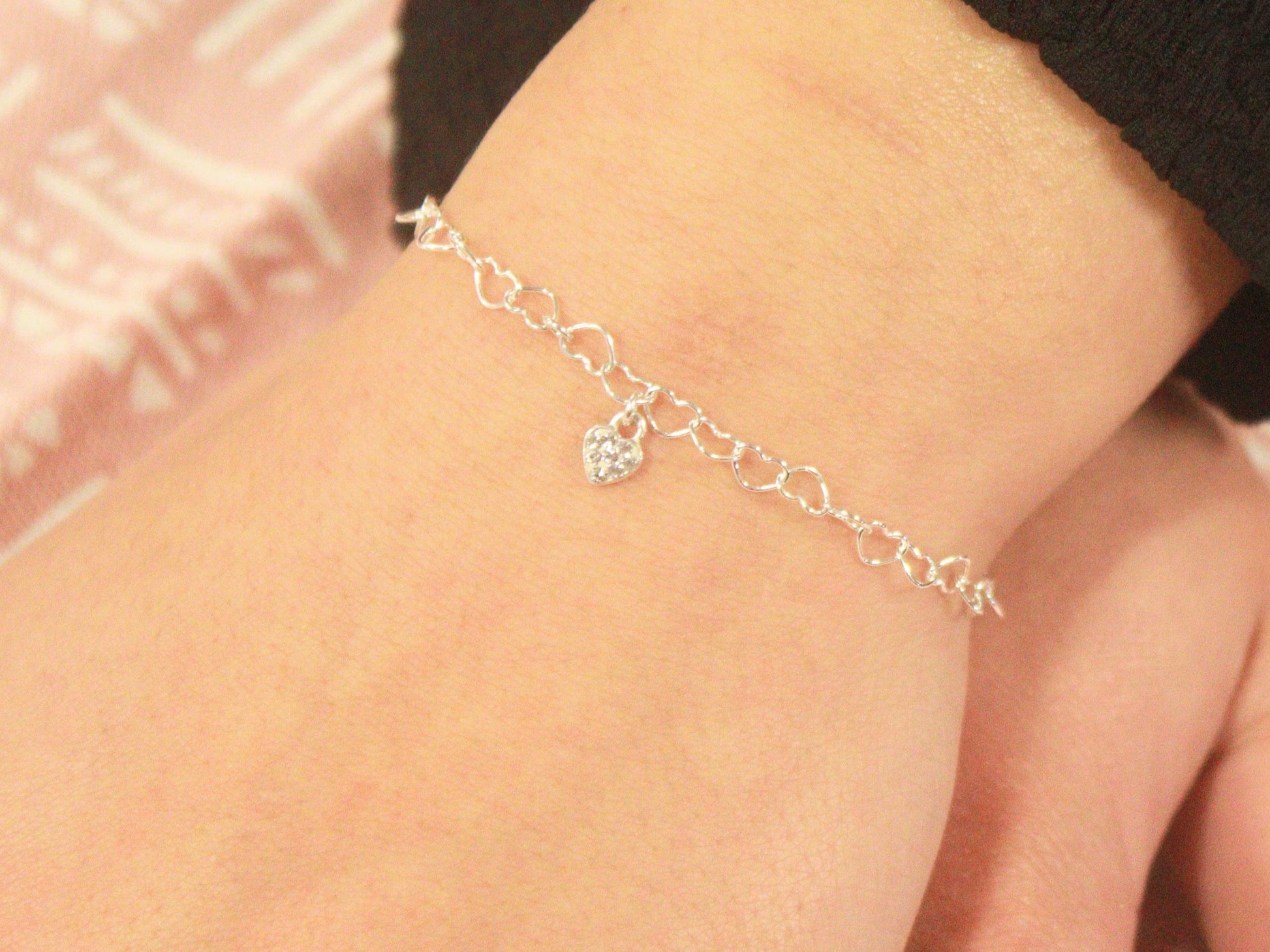 heart chain bracelet