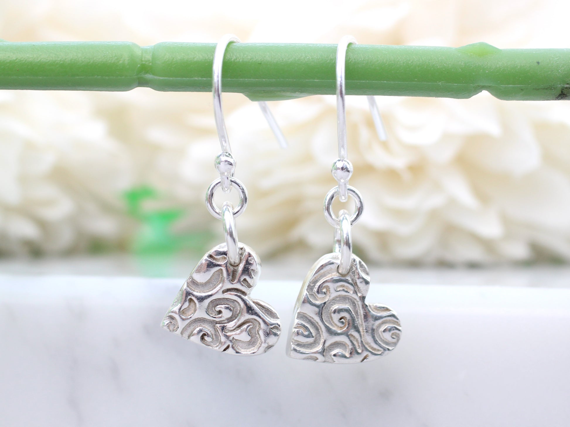 heart drop earrings