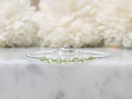 peridot bead bracelet