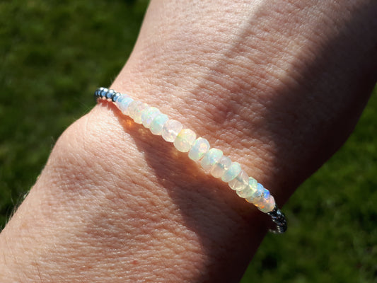 personalised ethiopian opal bracelet