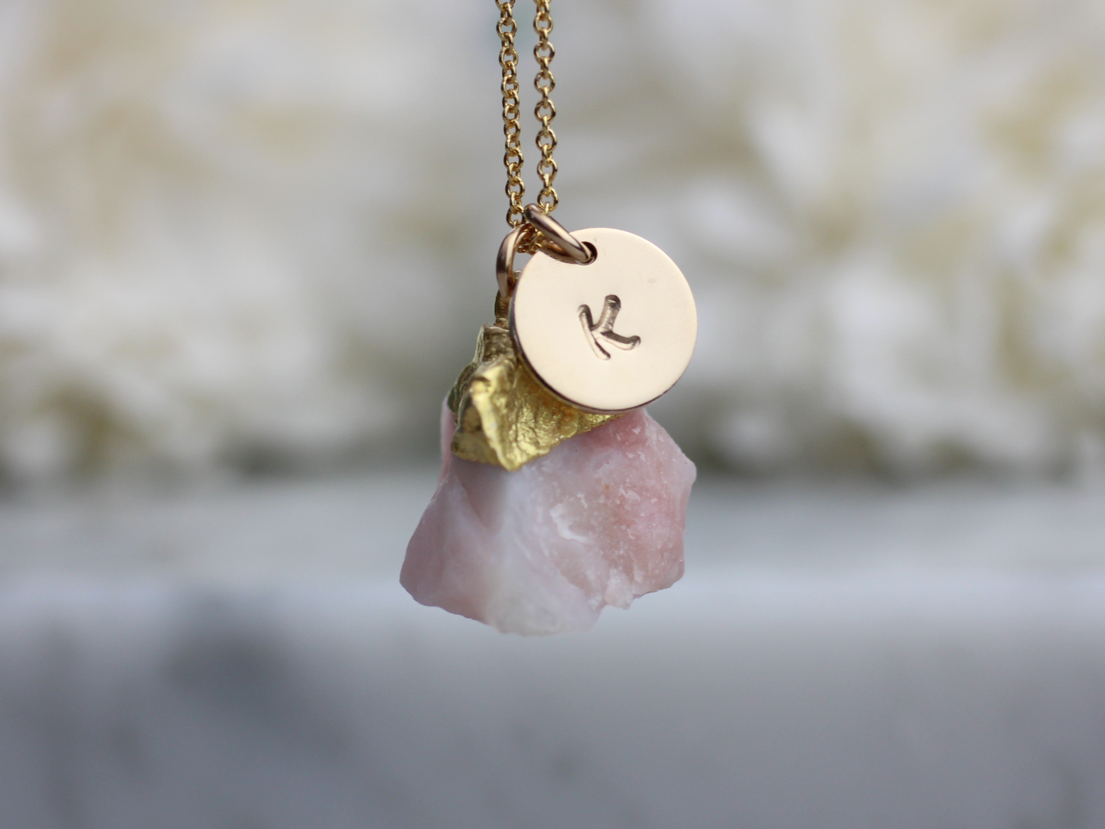 Pink outlet Opal Necklace