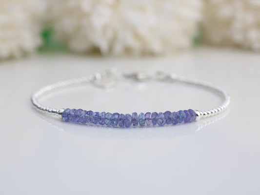 personalised tanzanite bracelet