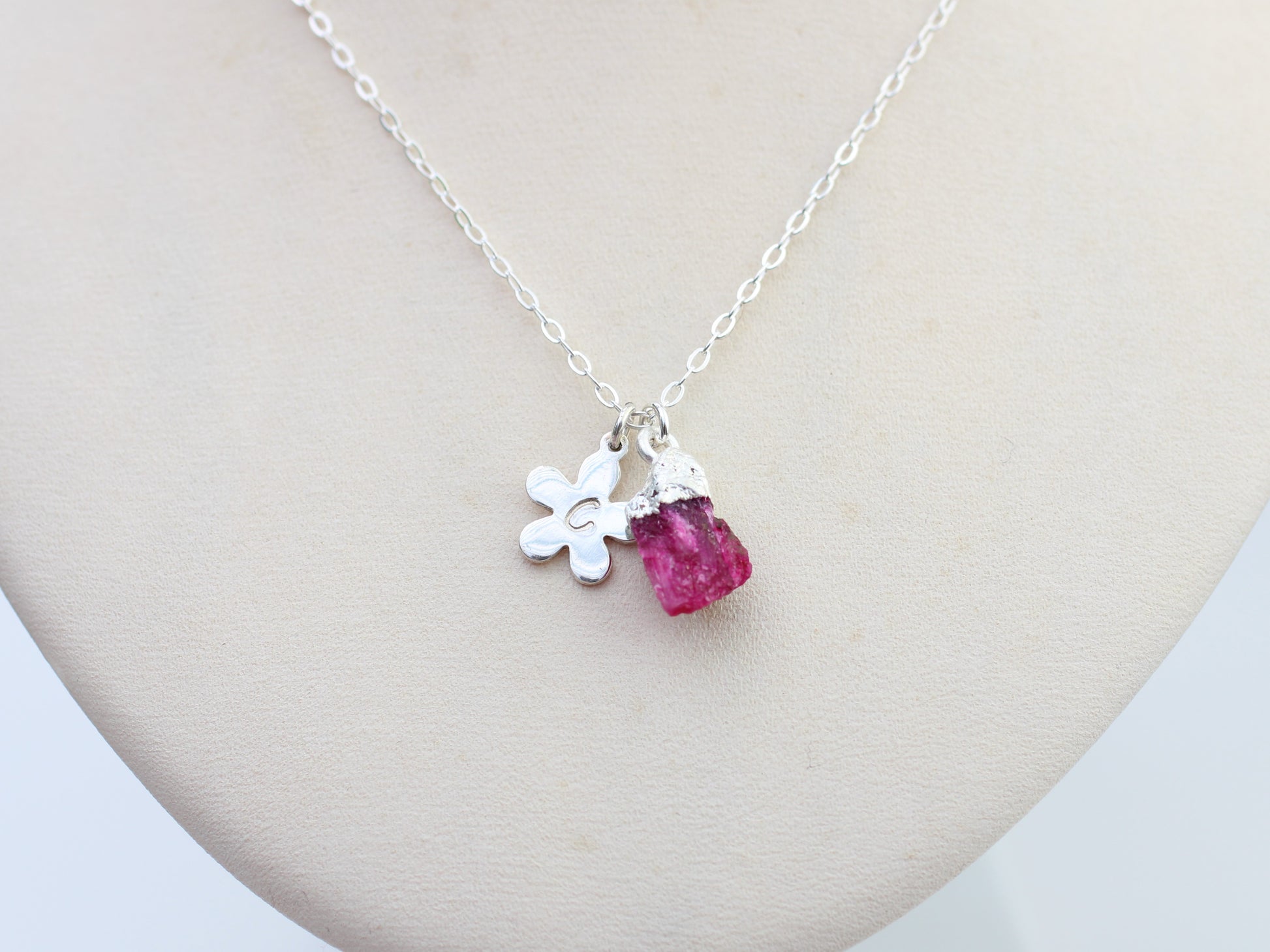 personalised ruby necklace