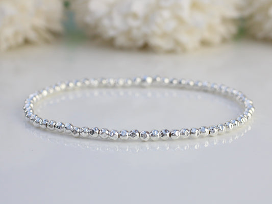 silver bead bracelet