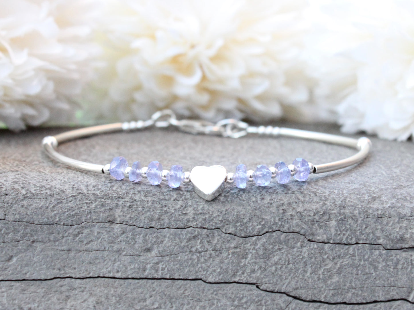 tanzanite bracelet in sterling silver