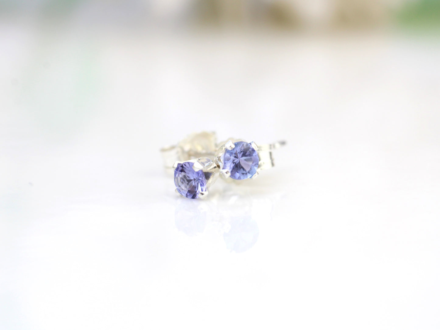 tanzanite stud earrings