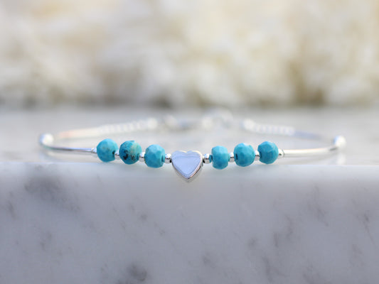 turquoise bracelet in silver