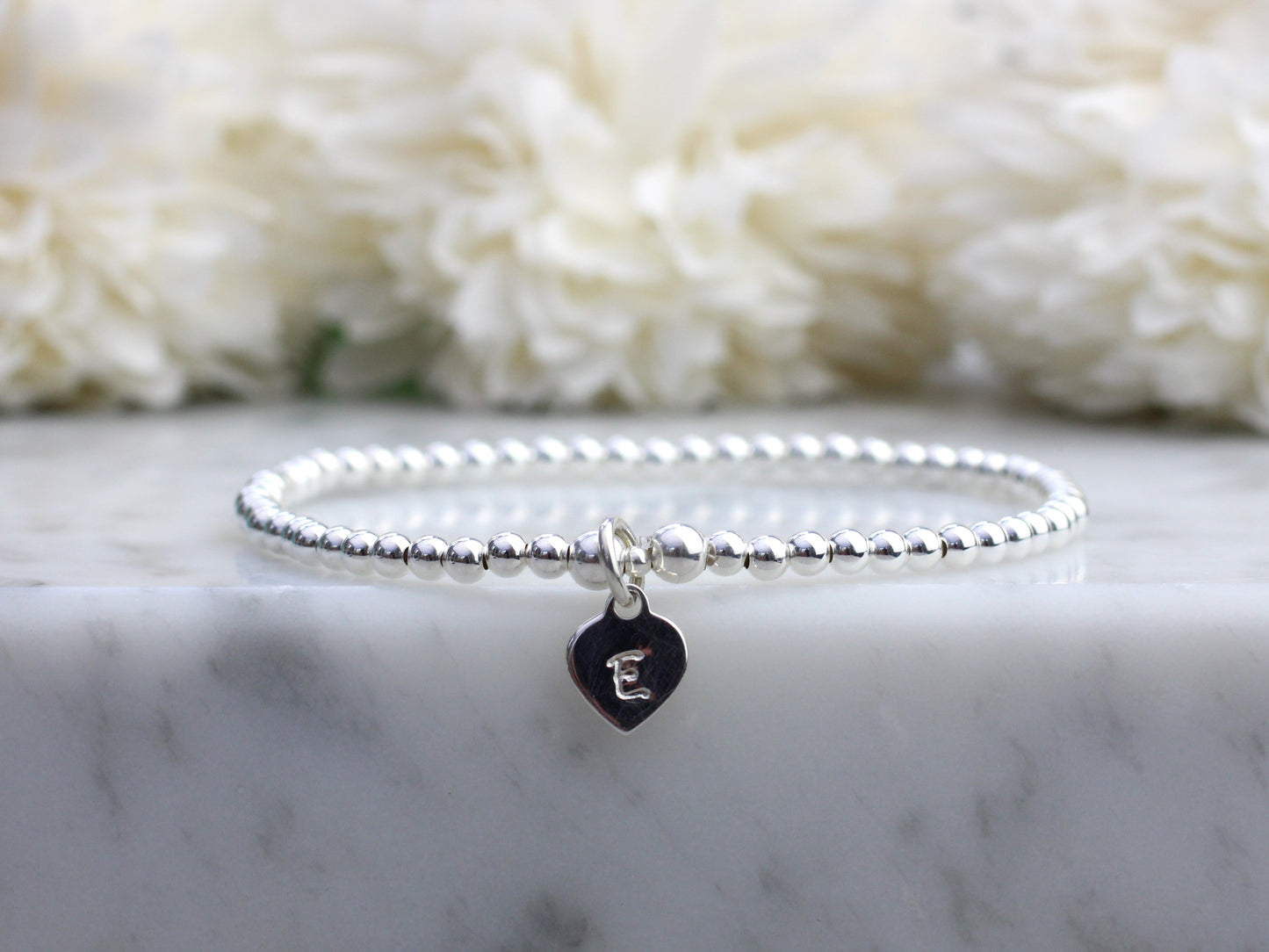 valentines bracelet with initial