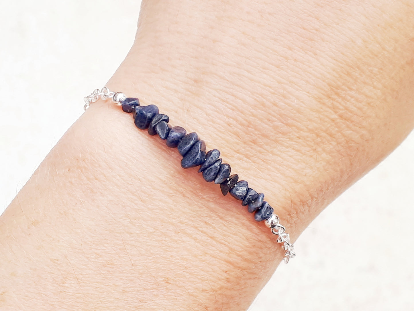 Sapphire adjustable bracelet.