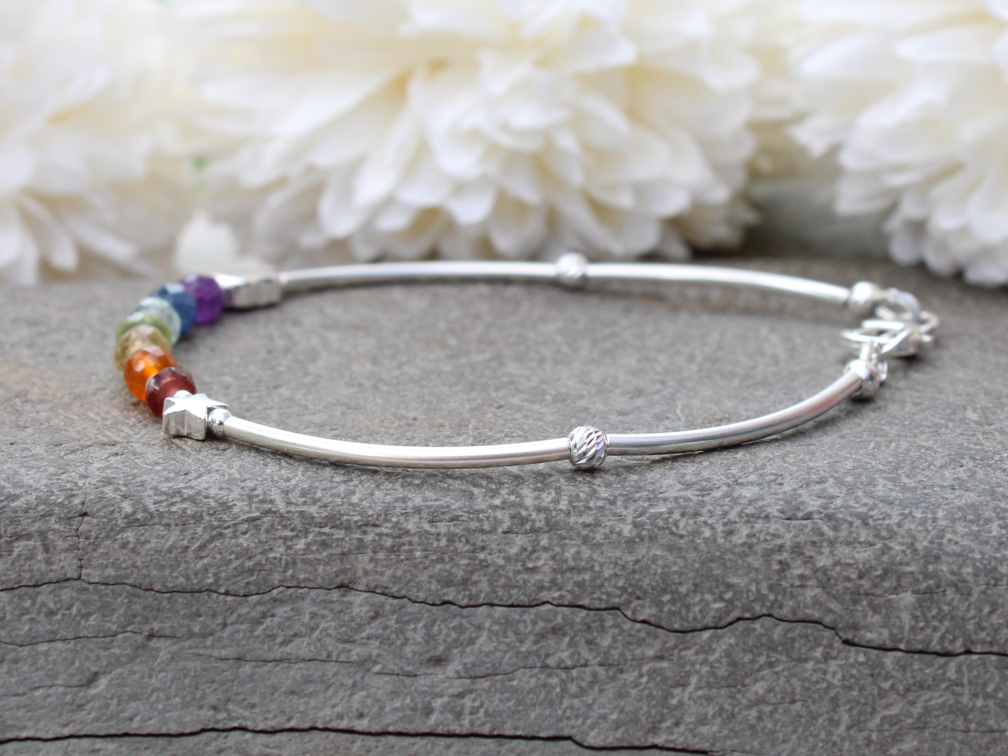 Sterling silver chakra on sale bracelet uk