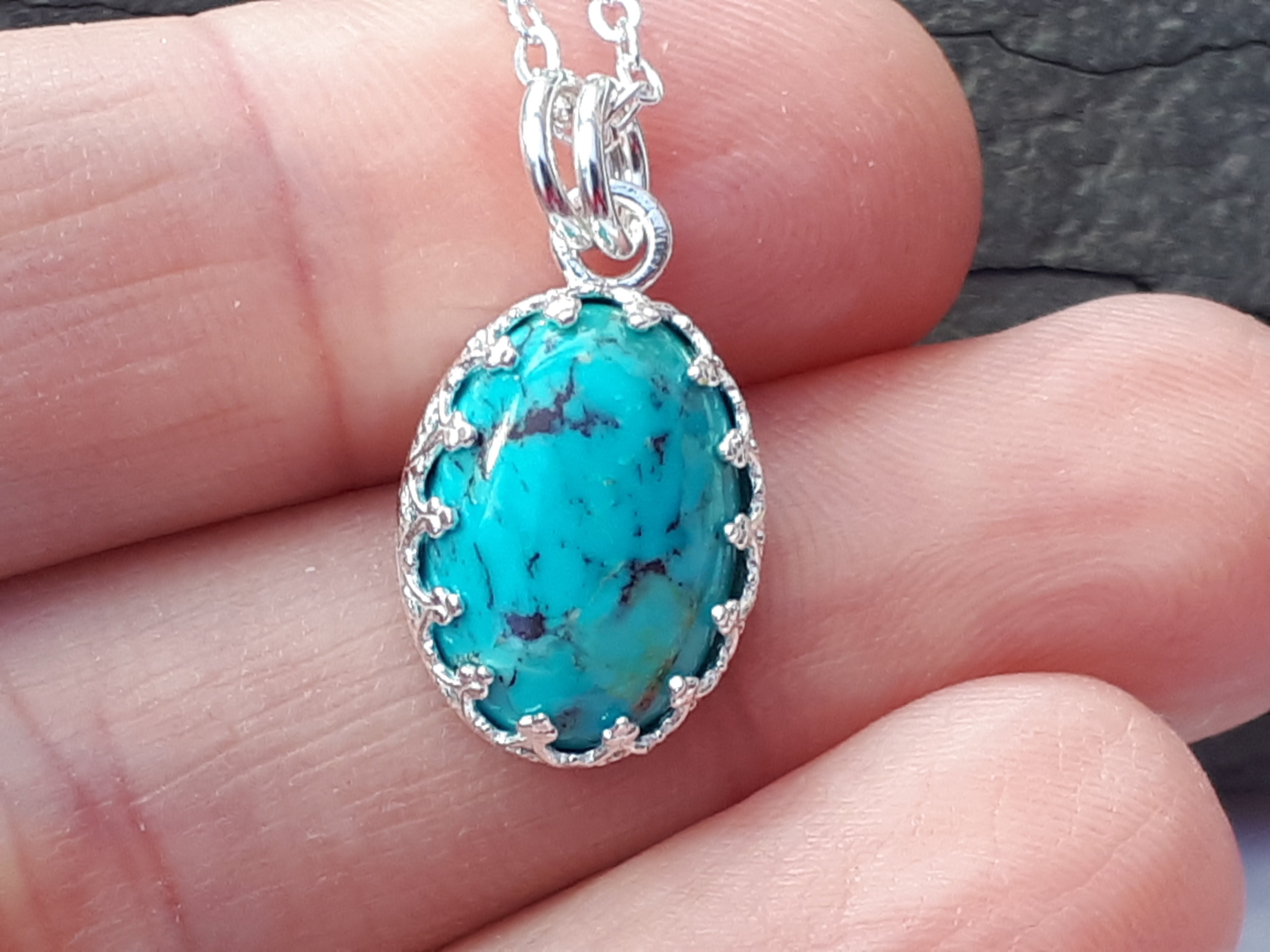 Turquoise pendant store necklace