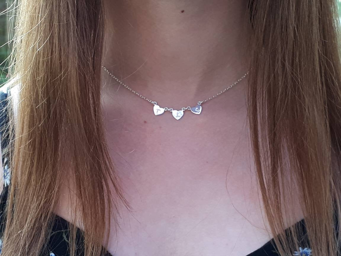 Personalised initial necklace.