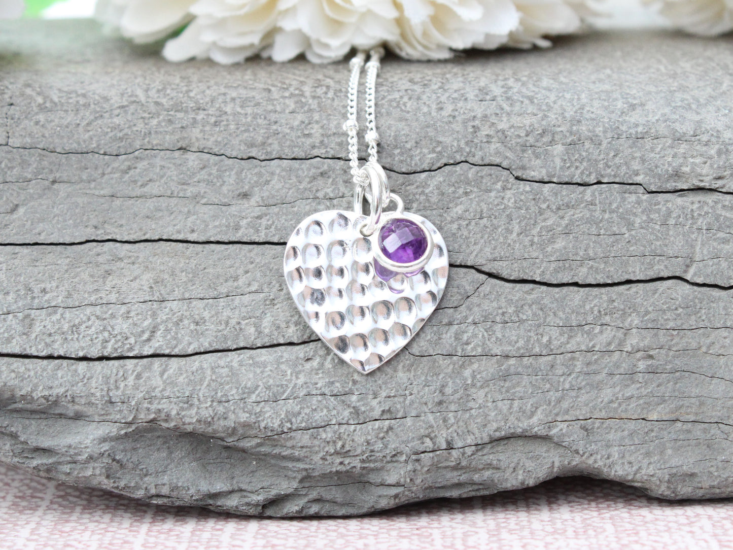 silver heart necklace